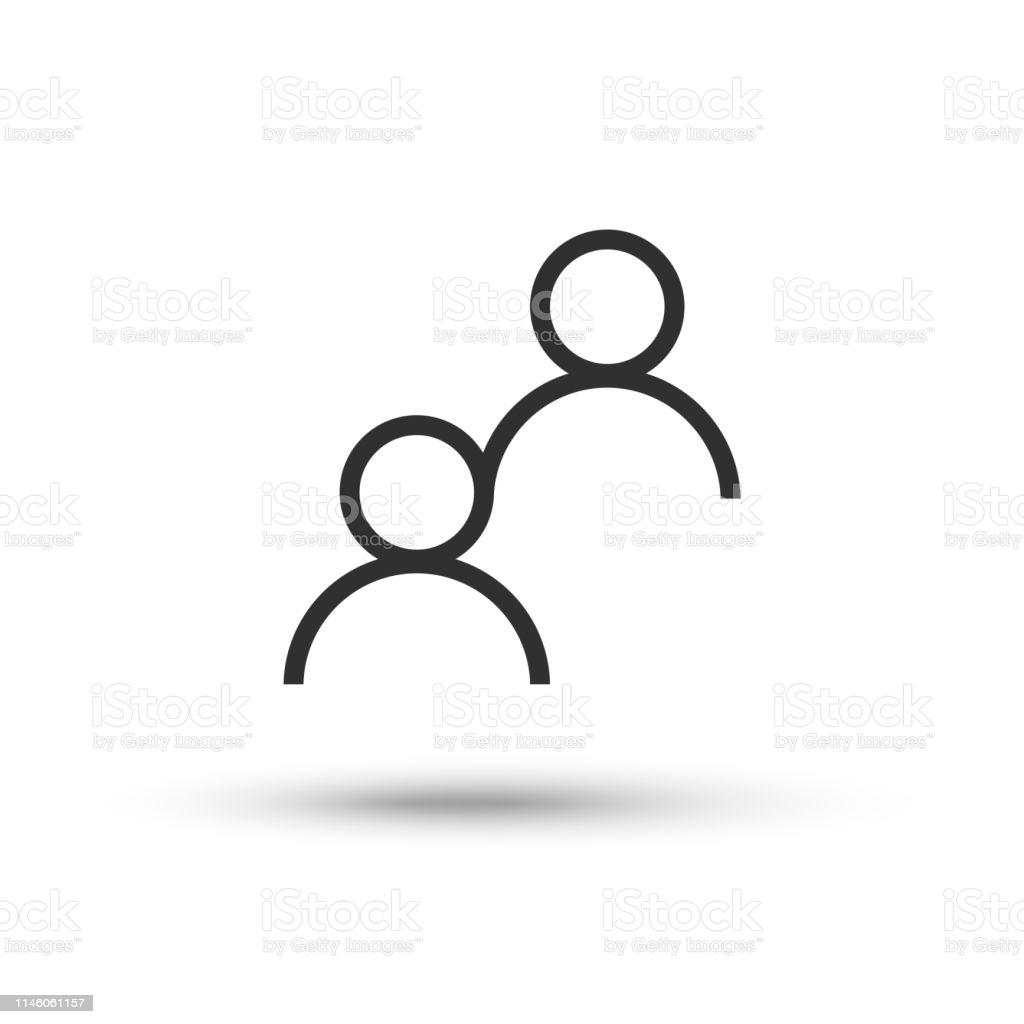 Vector peoples icon. Team, colleague,  associate, collaborators symbol. For design, advertising banner